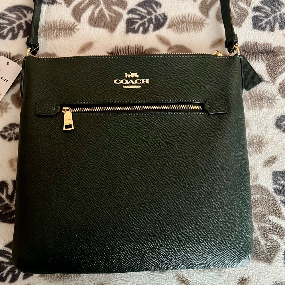 New Coach Amazon Green Rowan File Bag